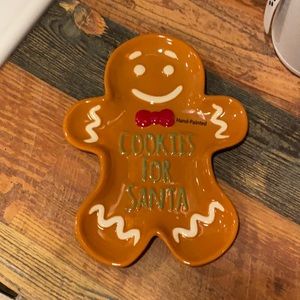 Cookies for Santa Gingerbread Boy Plate
